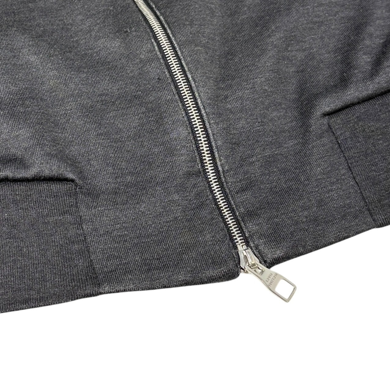 LOUIS VUITTON Vintage LV Logo Full Zip Up Hoodie Jacket Top #S Black Gray Cotton