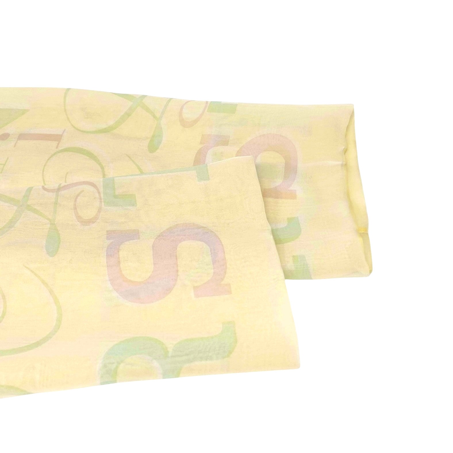 HERMES Vintage Logo Ensemble Set Shirt Sleeveless See-though #38 Yellow Silk