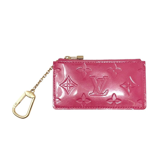 LOUIS VUITTON Vintage Monogram Vernis Pochette Cles Coin Case Pink 902010