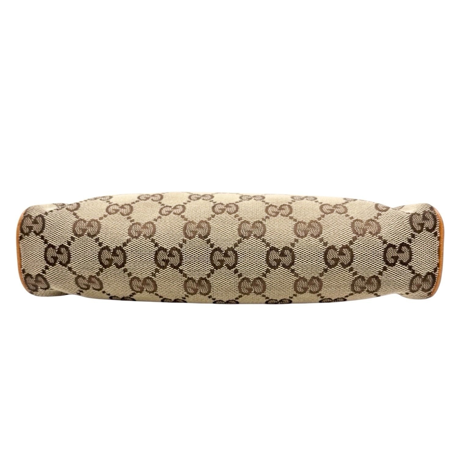 GUCCI Vintage GG Monogram Abbey Mini Shoulder Bag Pochette Camel Brown Canvas