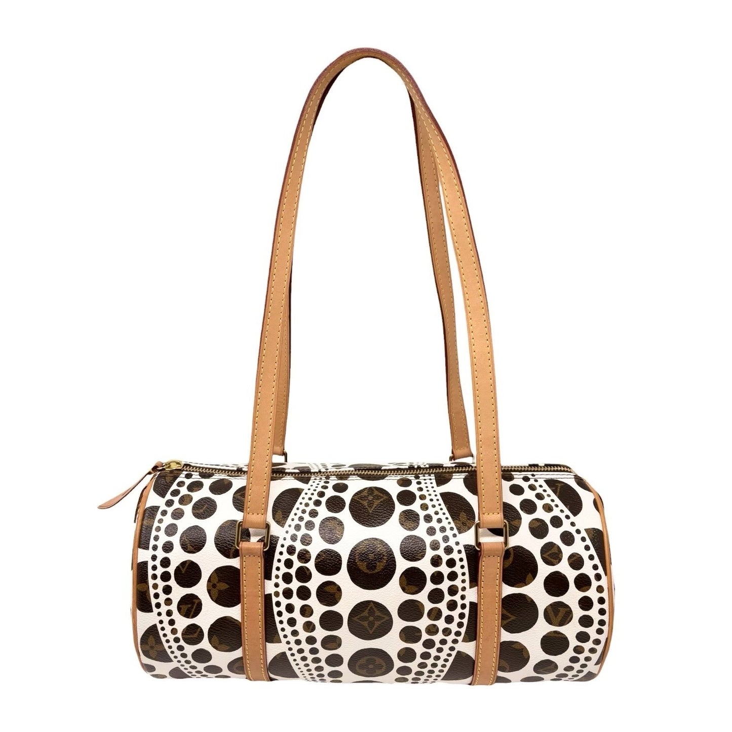 LOUIS VUITTON Vintage Monogram Yayoi Kusama Papillon Shoulder Bag White 902548