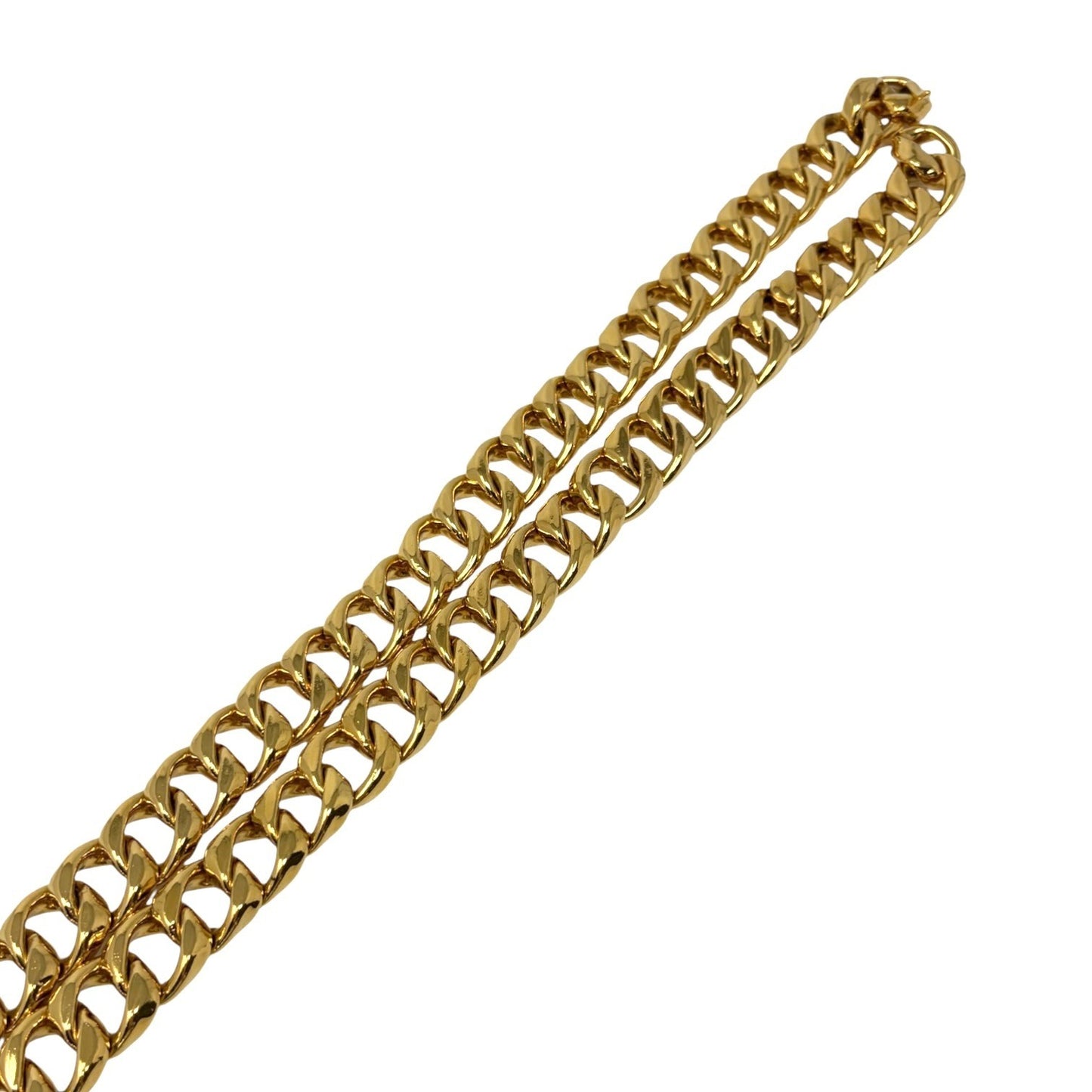CHANEL Vintage 93P CC Logo Chain Waist Belt Accessory Gold Metal 902396