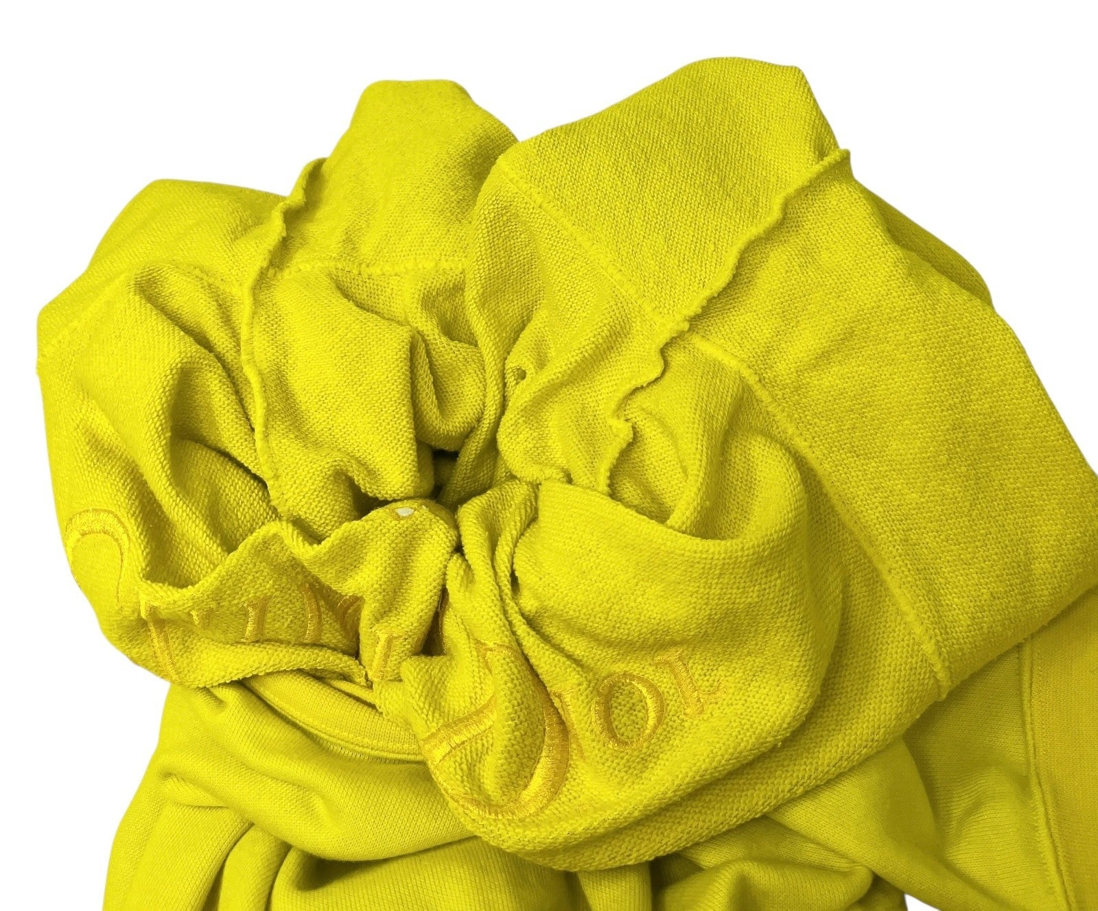 Christian Dior Sports Vintage Big Logo Sweatshirt Top #L Pullover Yellow Cotton