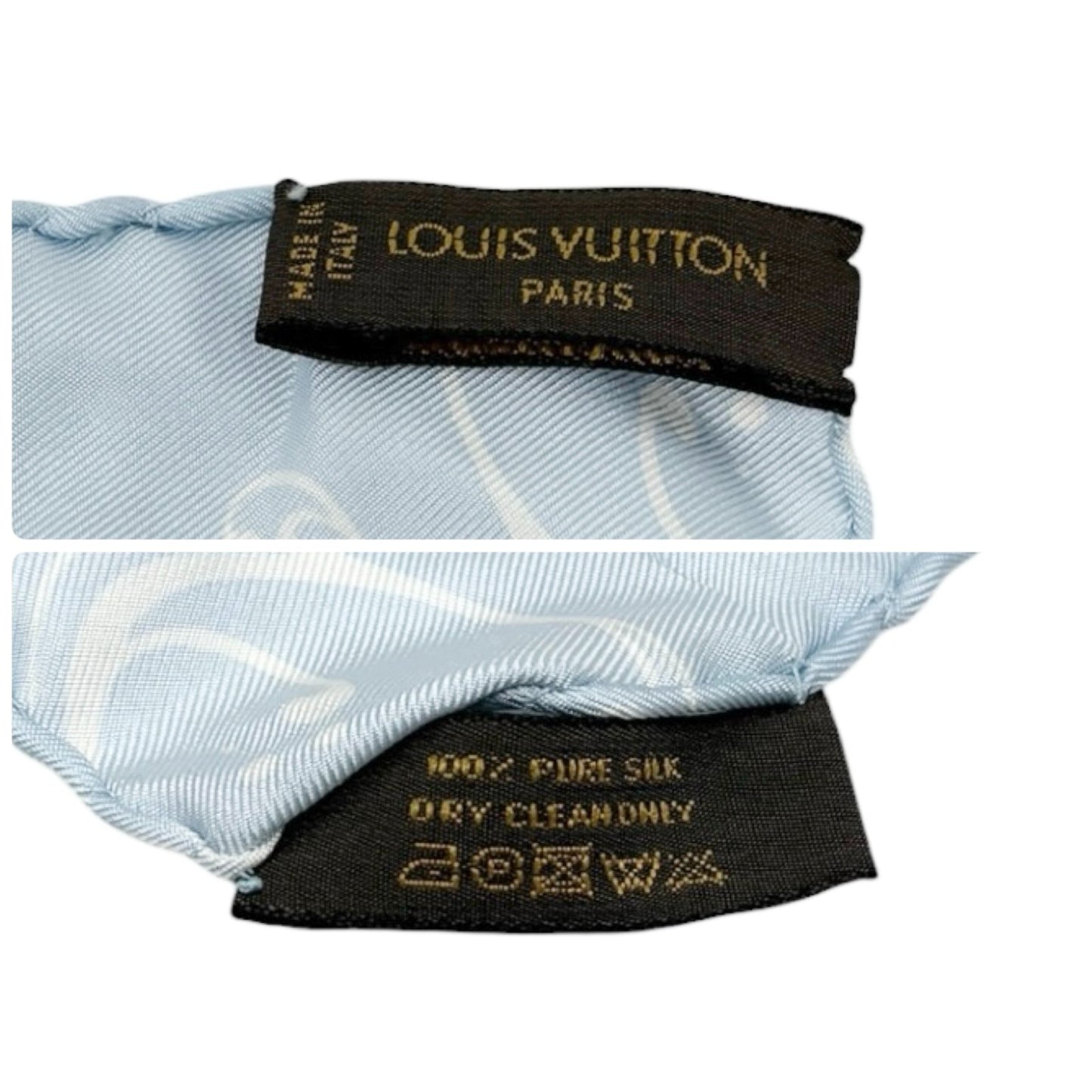 LOUIS VUITTON Vintage Panda Wave Multicolore Scarf Takashi Murakami Blue 901928