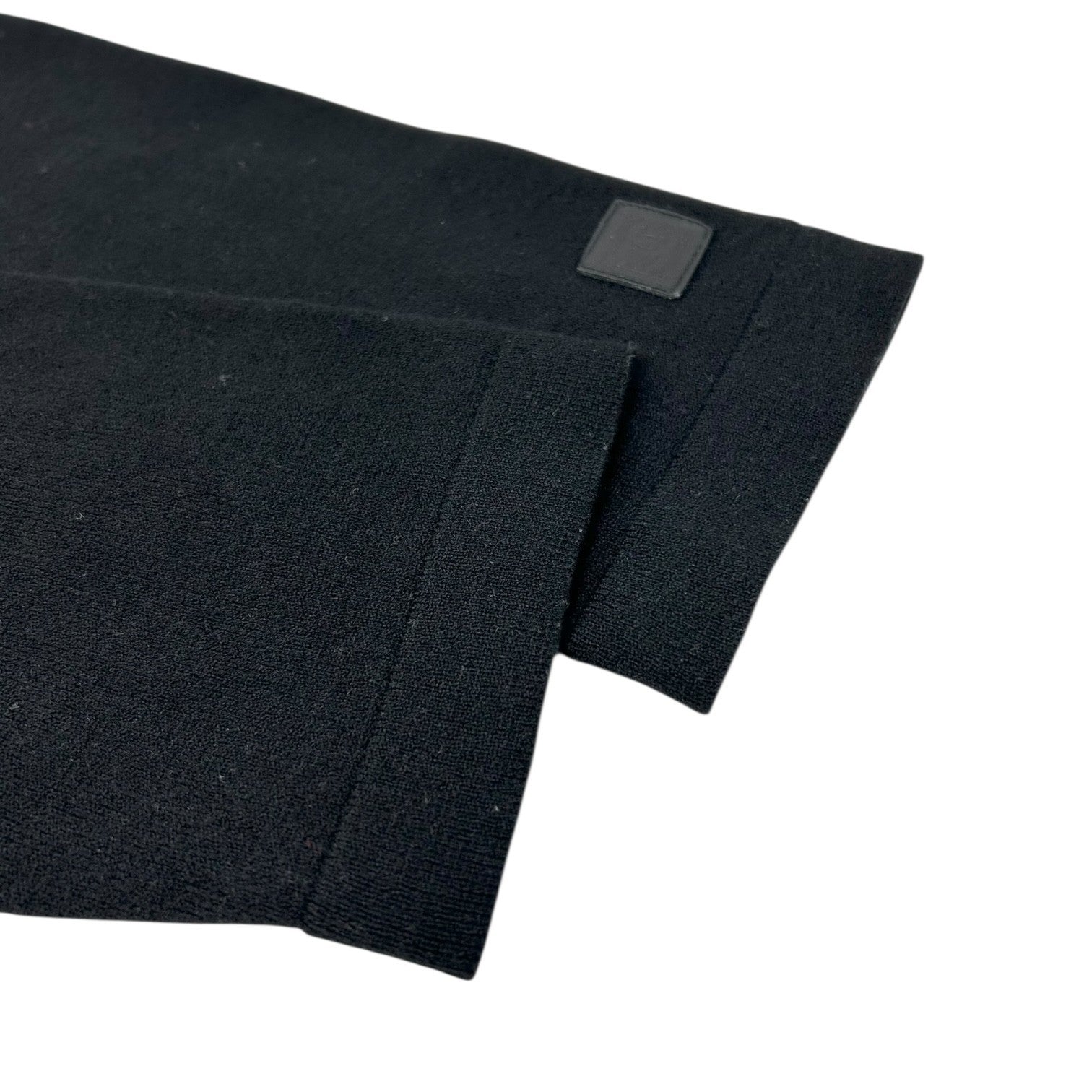 CHANEL Sport Vintage 04A CC Logo Jacket Top Hoodie #40 Black White Wool Zip