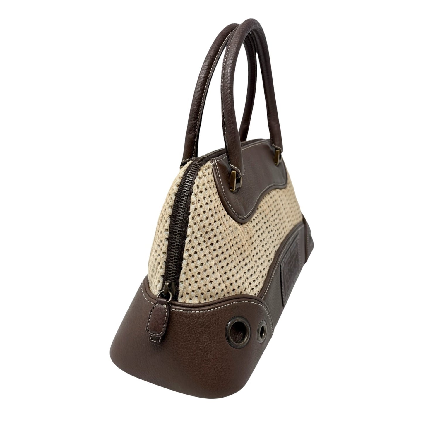 Christian Dior Vintage Montaigne Chris 1947 Pony Hair Bag Beige Brown 901895