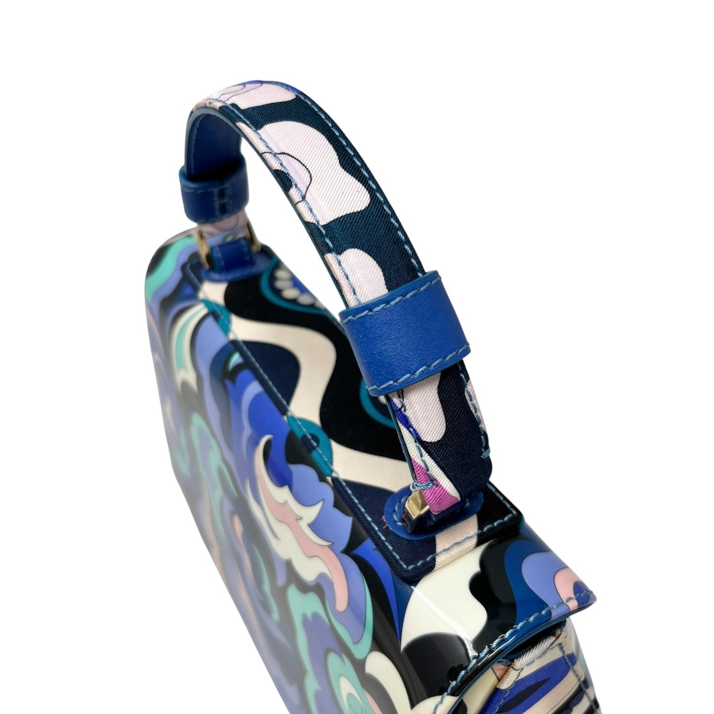 EMILIO PUCCI Vintage Logo Psychedelic Printed Multicolor 2way Bag Blue 902568