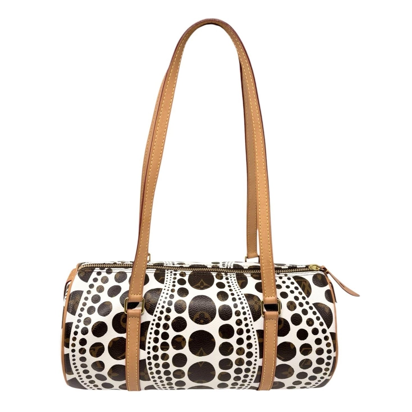 LOUIS VUITTON Vintage Monogram Yayoi Kusama Papillon Shoulder Bag White 902548