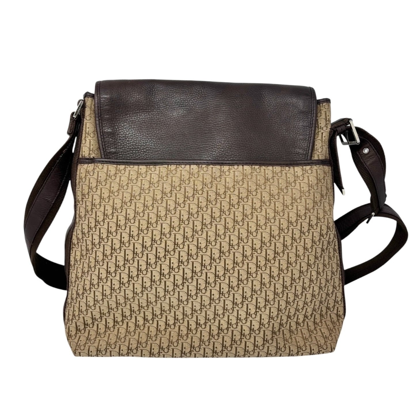 Christian Dior Vintage 2005 Street Chic Trotter Monogram Crossbody Bag Brown