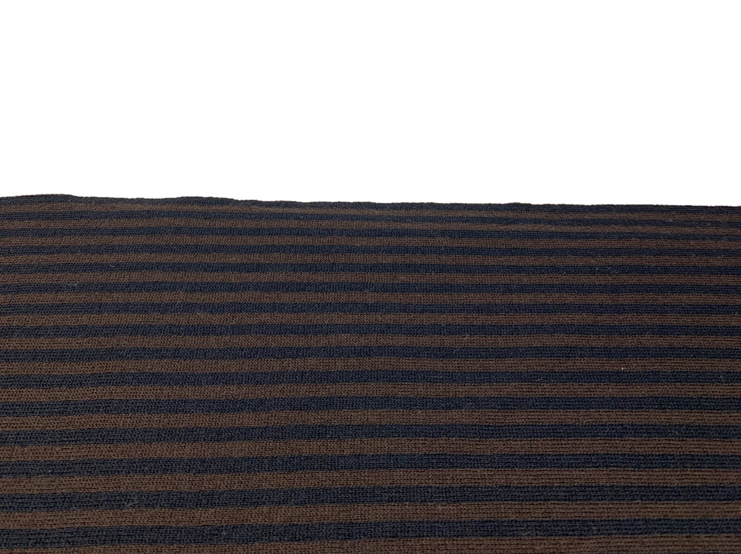 FENDI Zucca Stripe Wrap Scarf #42 Fashion Accessory Brown Black Wool RankAB