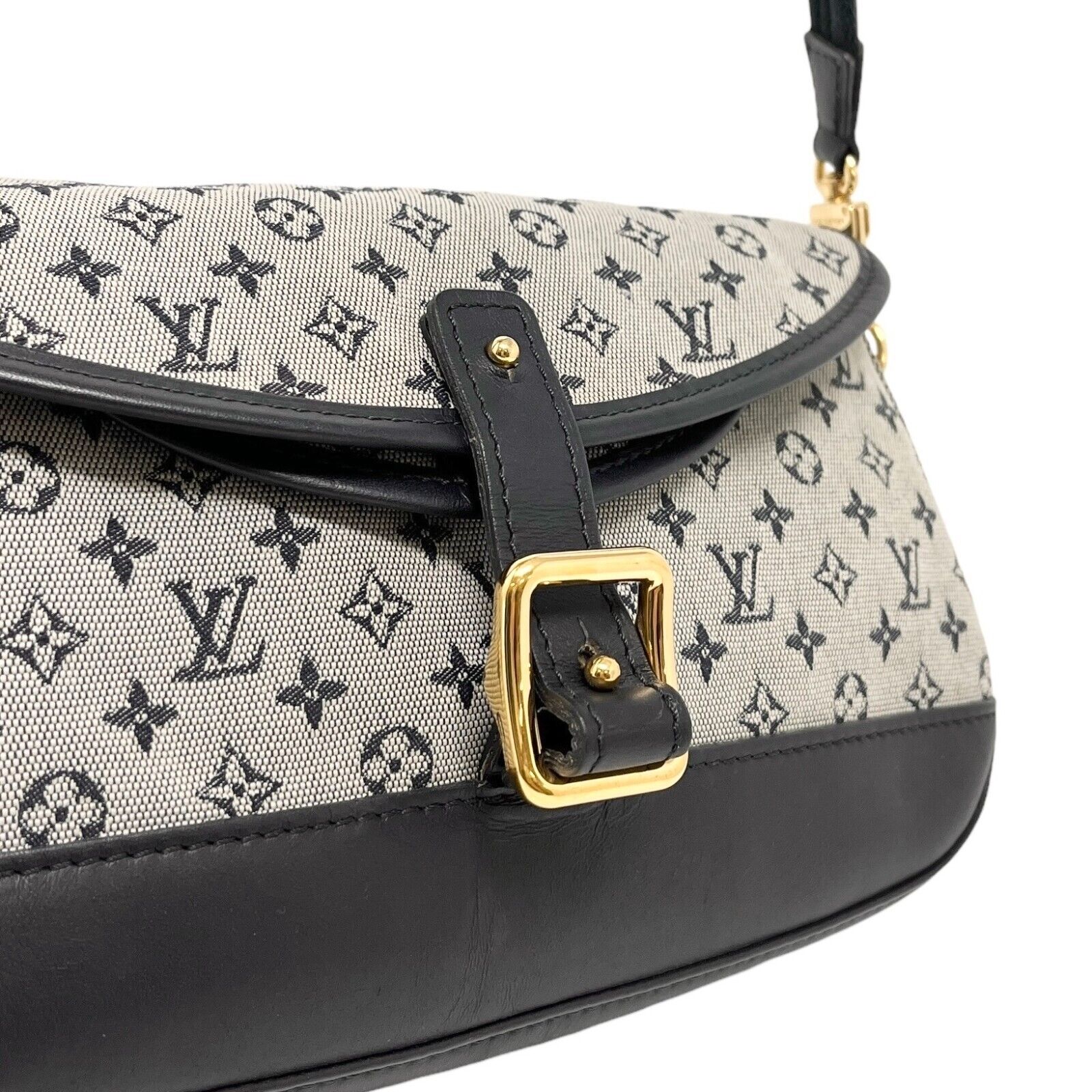 LOUIS VUITTON Vintage M92690 Marjorie LV Monogram Logo Shoulder Bag Blue RankAB