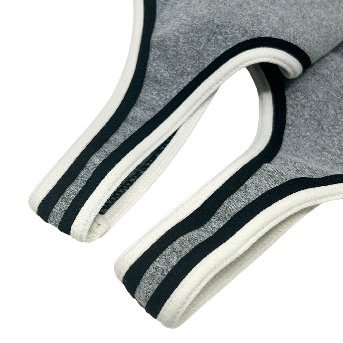 CHANEL Vintage 98P CC Mark Logo Tank Top #38 Camisole Gray Black Nylon
