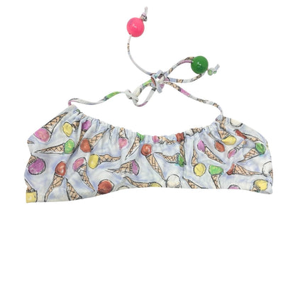 CHANEL Vintage 04C CC Logo Ice Cream Print Bikini #38 Multicolor Nylon 901860