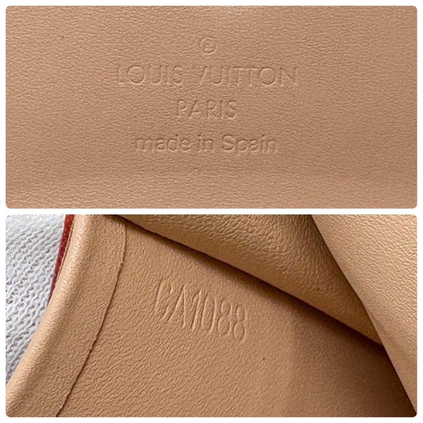 LOUIS VUITTON Vintage Monogram Multicolor Card Holder Leather White 902223