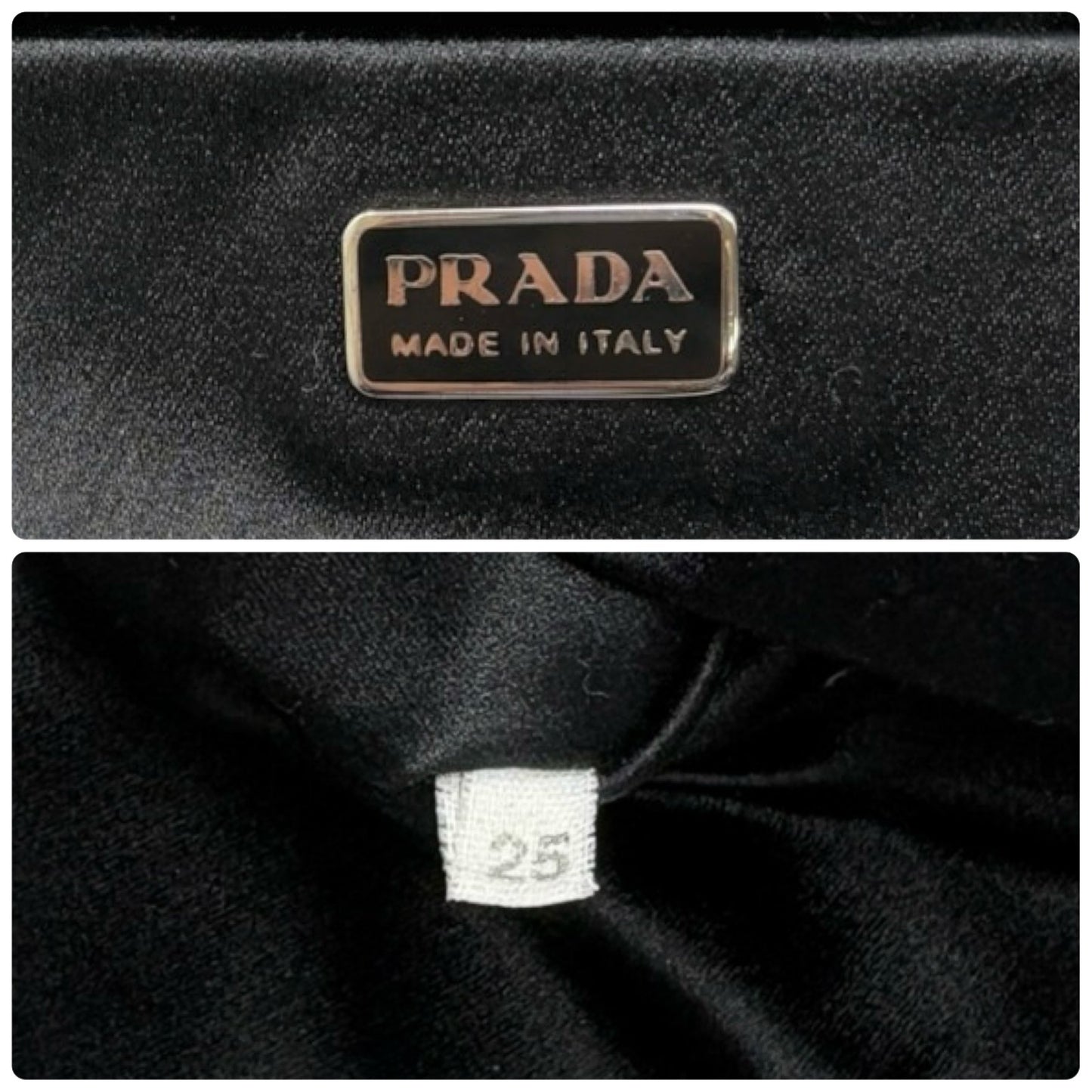 PRADA Vintage Triangle Logo Tessuto Nylon Mini Shoulder Bag Pochette Black