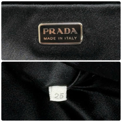 PRADA Vintage Triangle Logo Tessuto Nylon Mini Shoulder Bag Pochette Black