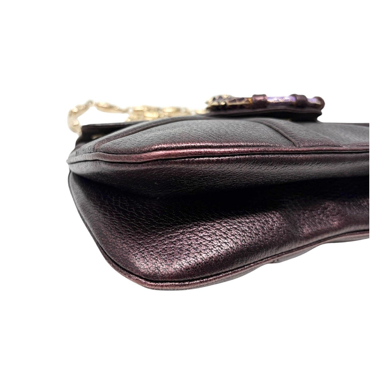 GUCCI Vintage Limited Edition Tom Ford Dragon Chain Bag Purple Leather 902354
