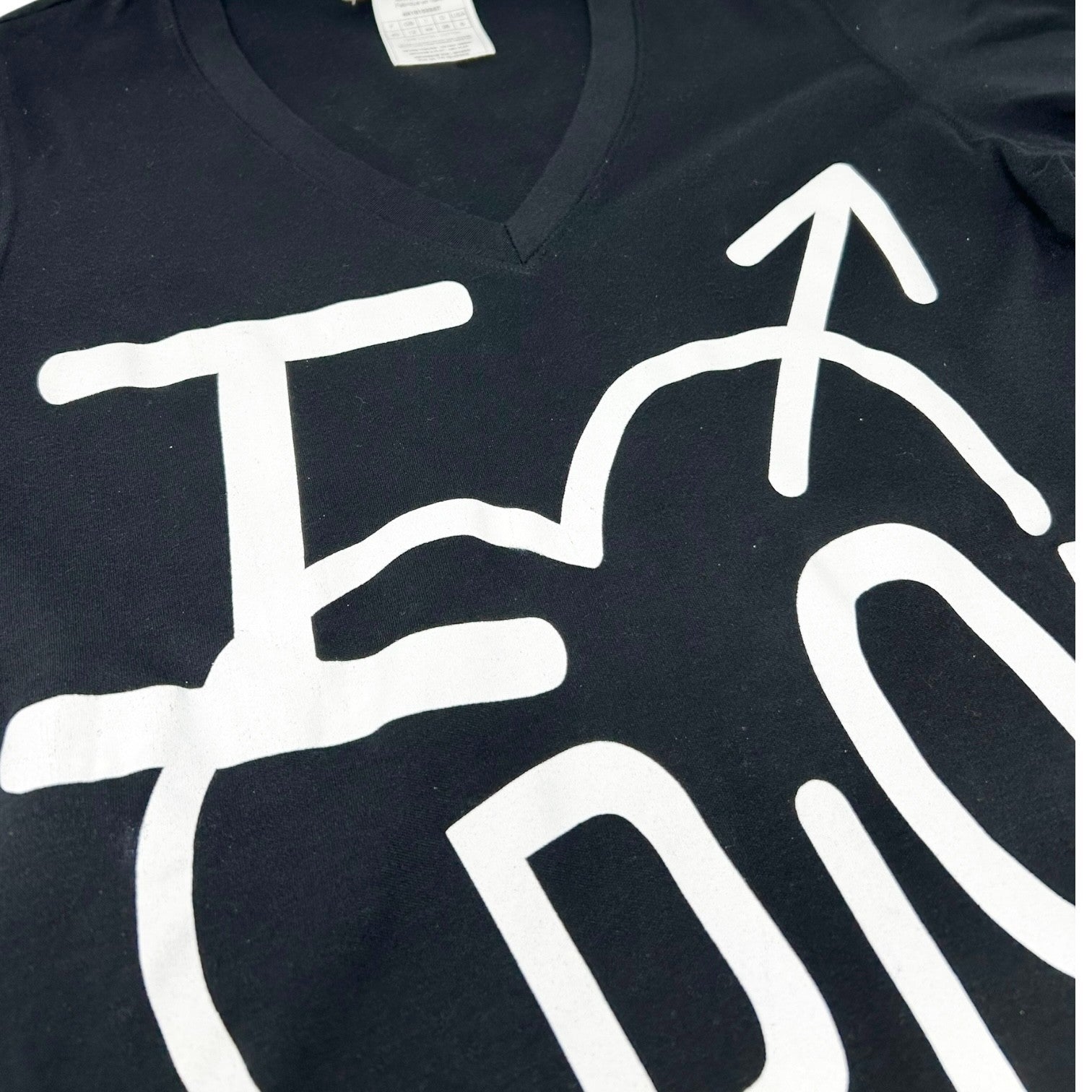 Christian Dior Vintage 2004 Big Logo T-shirts Top #40 Black White Cotton Heart