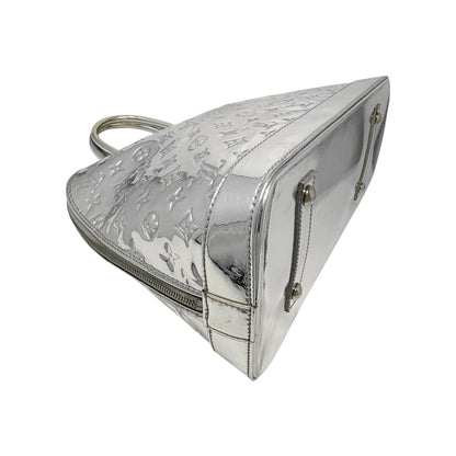 LOUIS VUITTON Vintage LV Monogram Miroir Alma GM Bag Metallic Silver 902368
