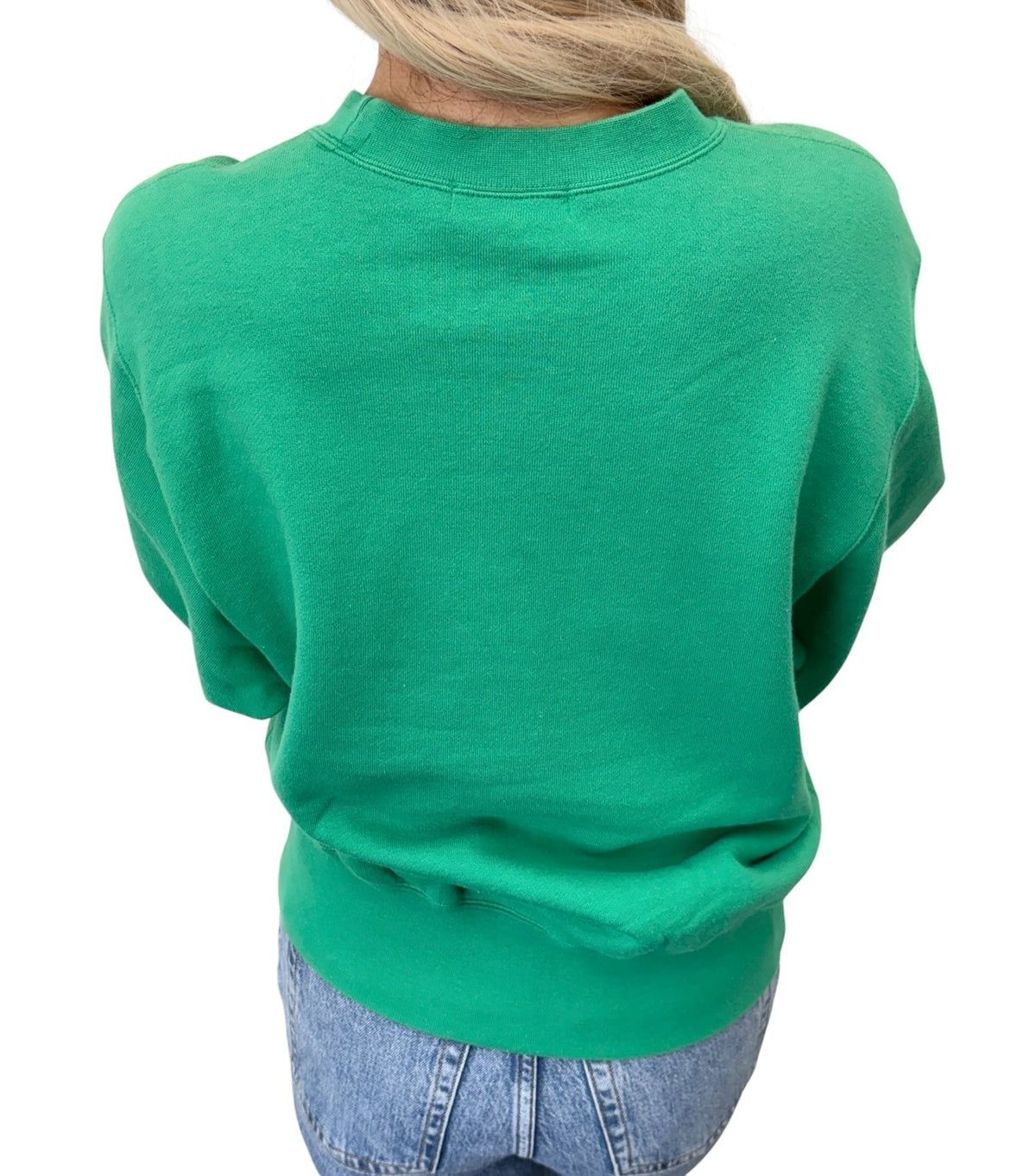 Yves Saint Laurent Vintage Logo Long Sleeve Sweatshirt Top #M  Green 902898