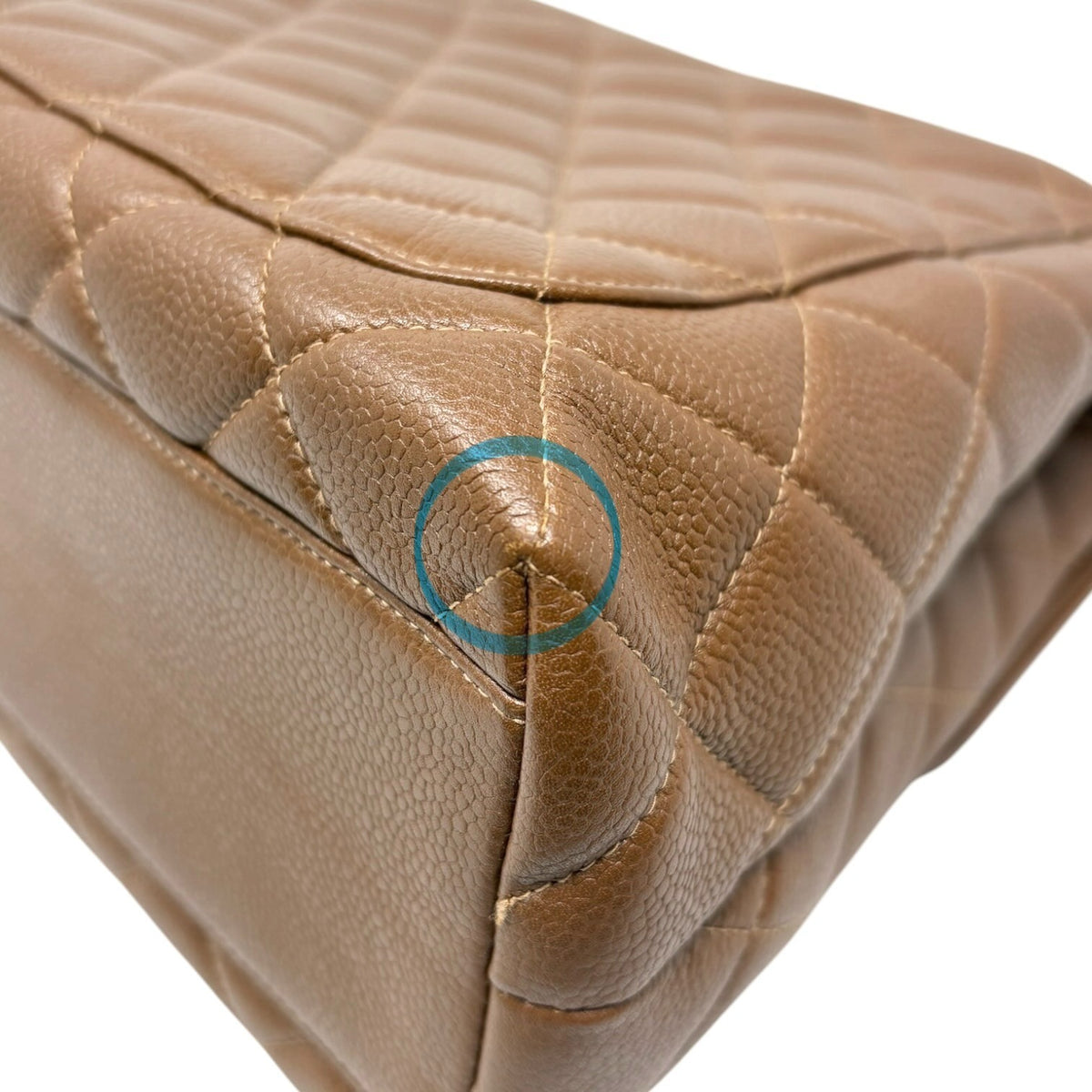CHANEL Vintage CC Turnlock Quilted Top Handle Bag Brown Gold Leather 902334