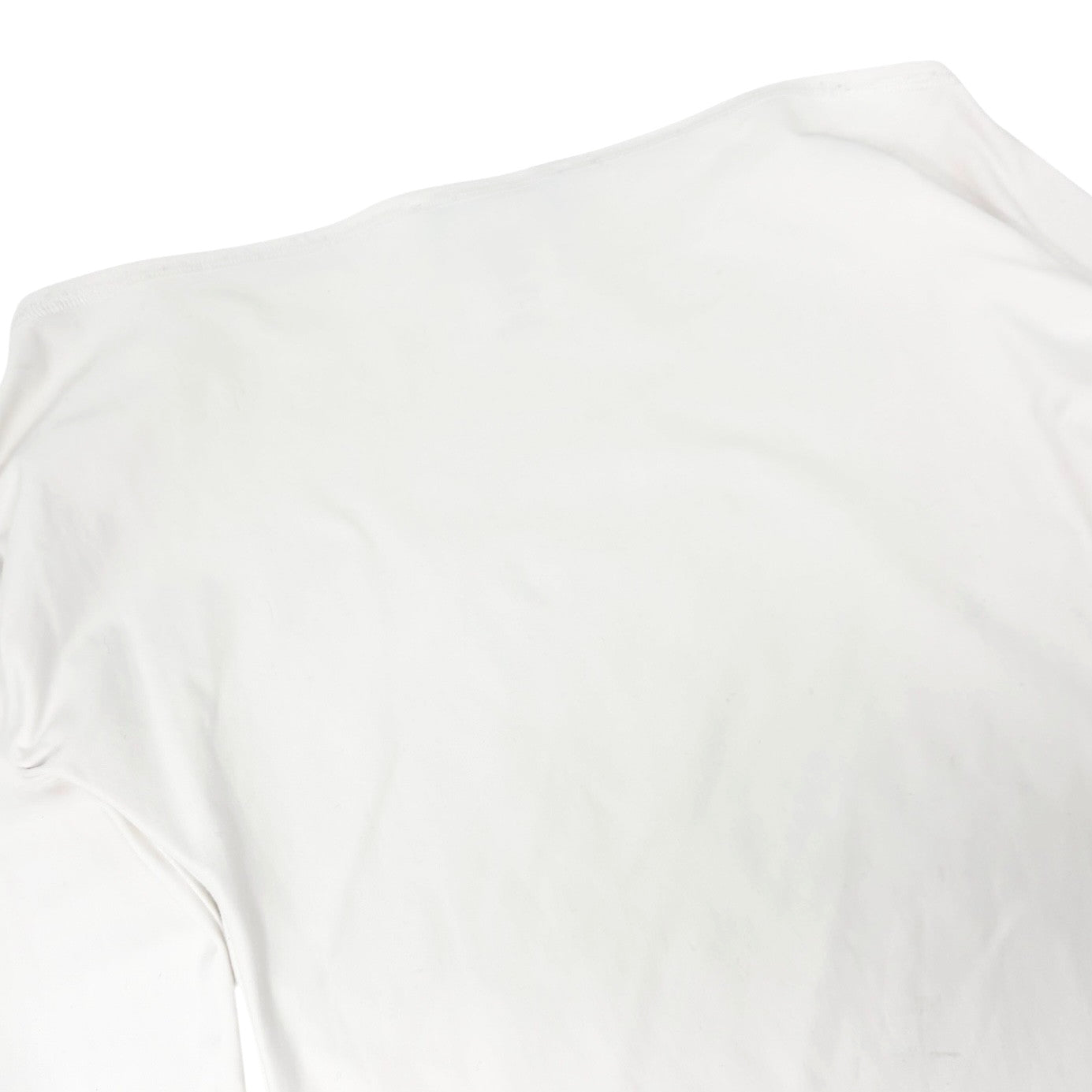 Christian Dior Vintage I Love Logo Rhinestone Top Off Shoulder #38 White Nylon