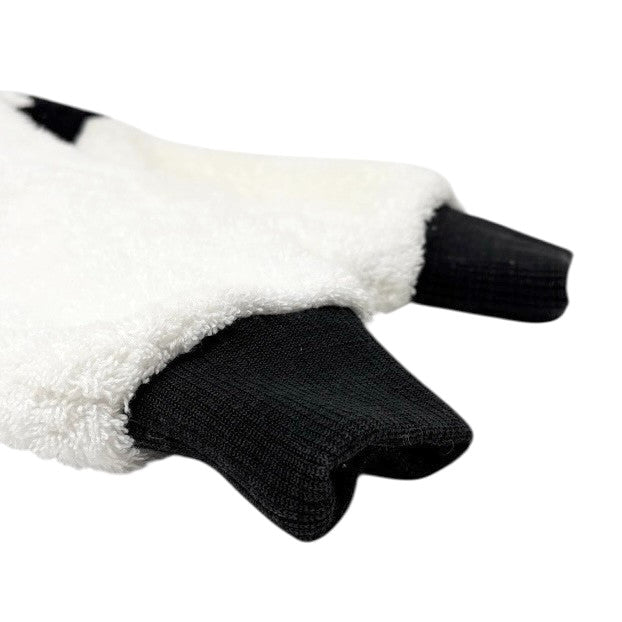 CHANEL Vintage CC Mark Logo Sweatshirt Terry Cloth White Black Cotton