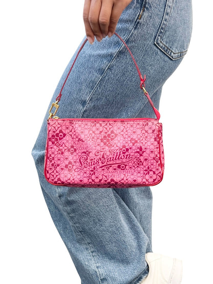 LOUIS VUITTON Vintage Takashi Murakami Cosmic Blossom Shoulder Bag Pink 902352