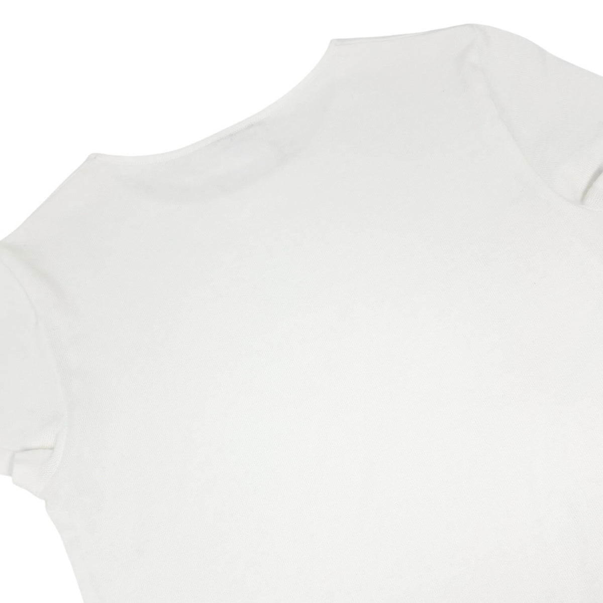 CHANEL Vintage 05C CC Logo Knit T-shirt Top #38 White Short Sleeve 902424