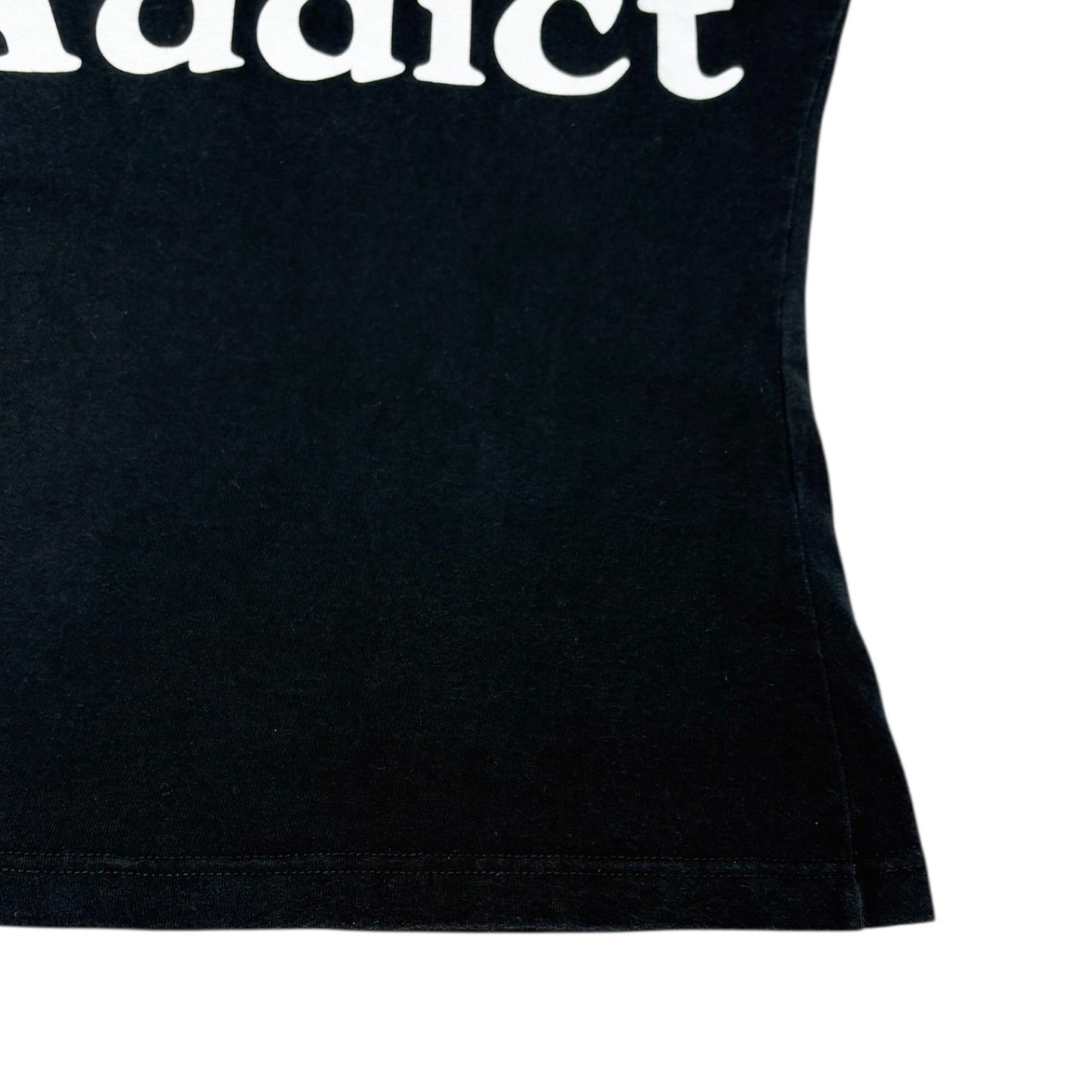 Christian Dior 2002 Vintage Addict Big Logo T-shirt Top #38 Black White Cotton