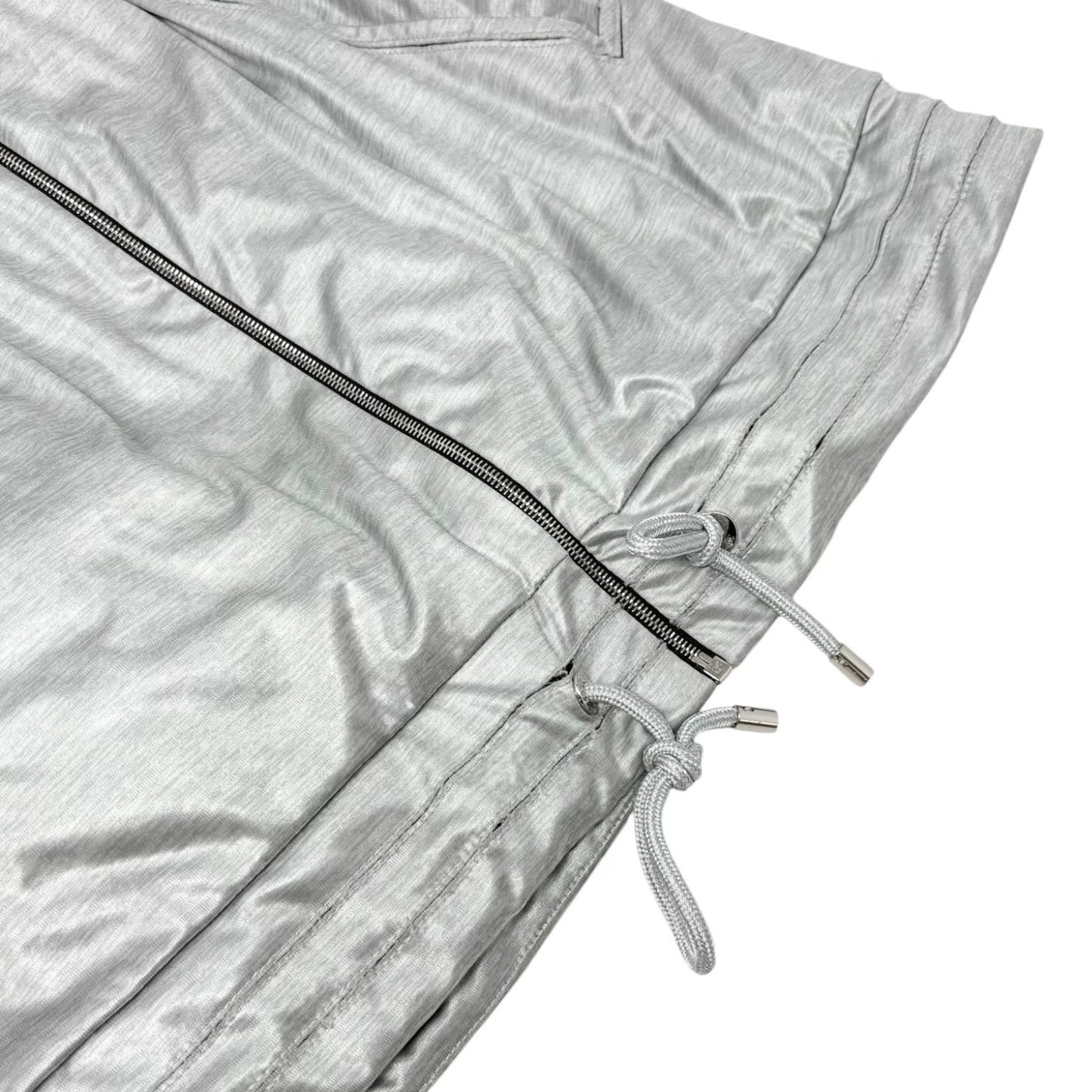 CHANEL Vintage P43484 CC Hoodie Zip Up Jacket Short Pants Set #34 Silver 901933