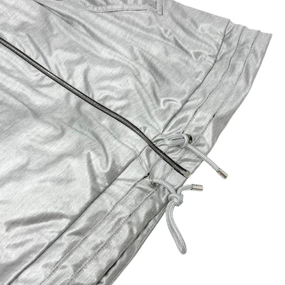CHANEL Vintage P43484 CC Hoodie Zip Up Jacket Short Pants Set #34 Silver 901933