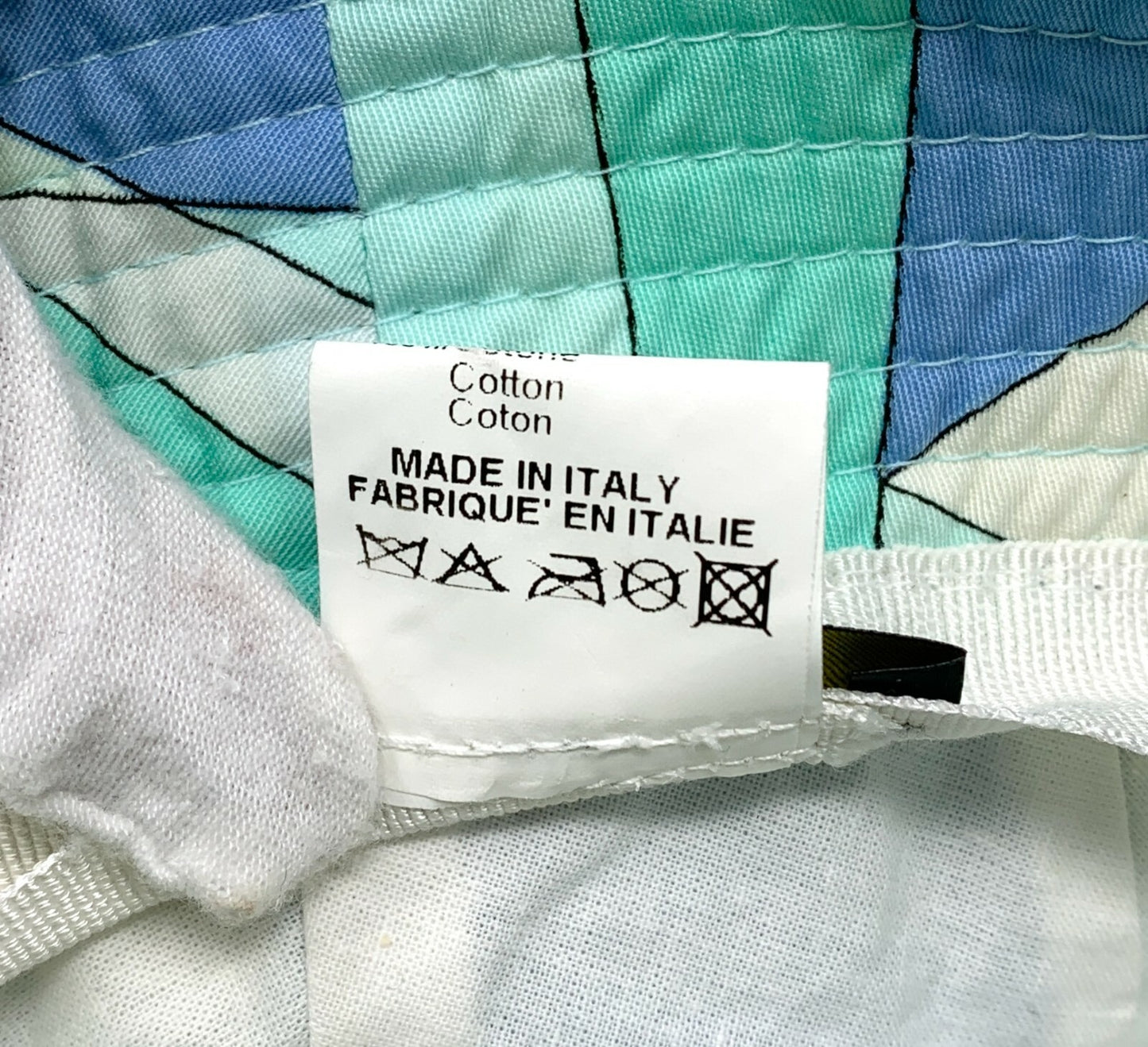 EMILIO PUCCI Logo Bucket Hat Accessory Green Blue Multicolor RankAB