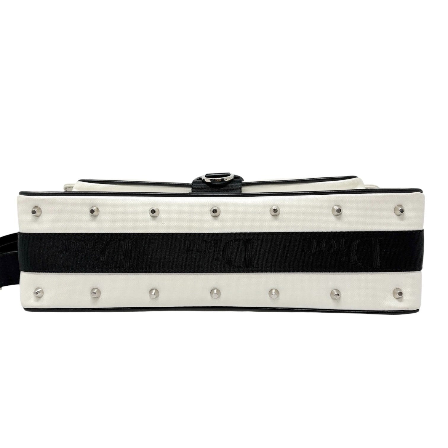 Christian Dior Vintage 2004 Hardcore Shoulder Bag Charm Rhinestone White Black