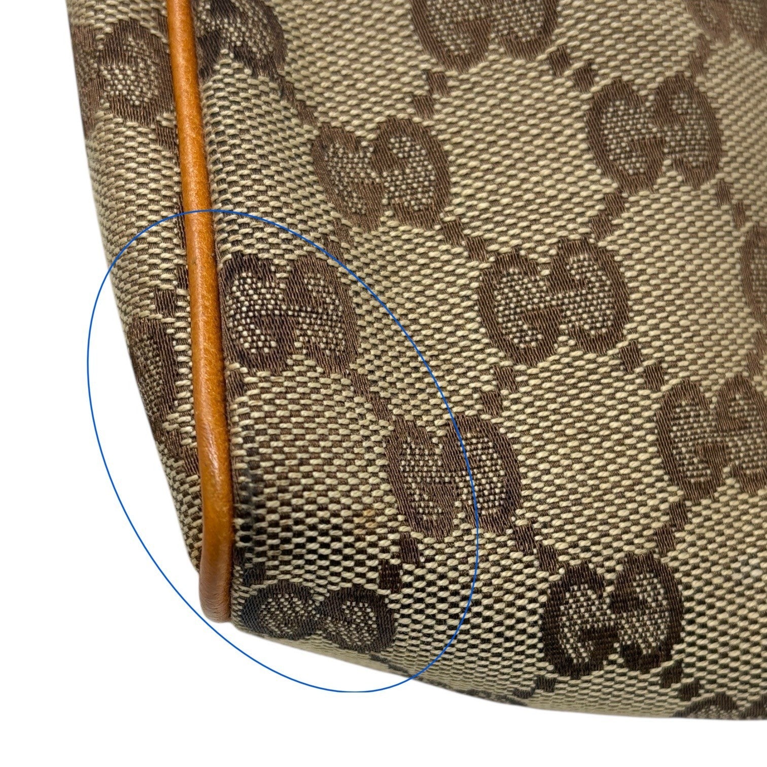 GUCCI Vintage GG Monogram Abbey Mini Shoulder Bag Pochette Camel Brown Canvas