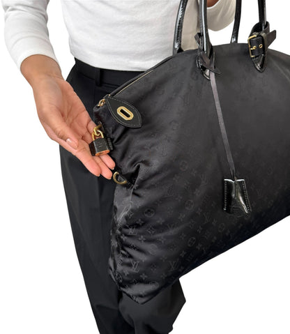 LOUIS VUITTON Vintage Monogram Desire Vertical Lockit GM Tote Bag 2way Black