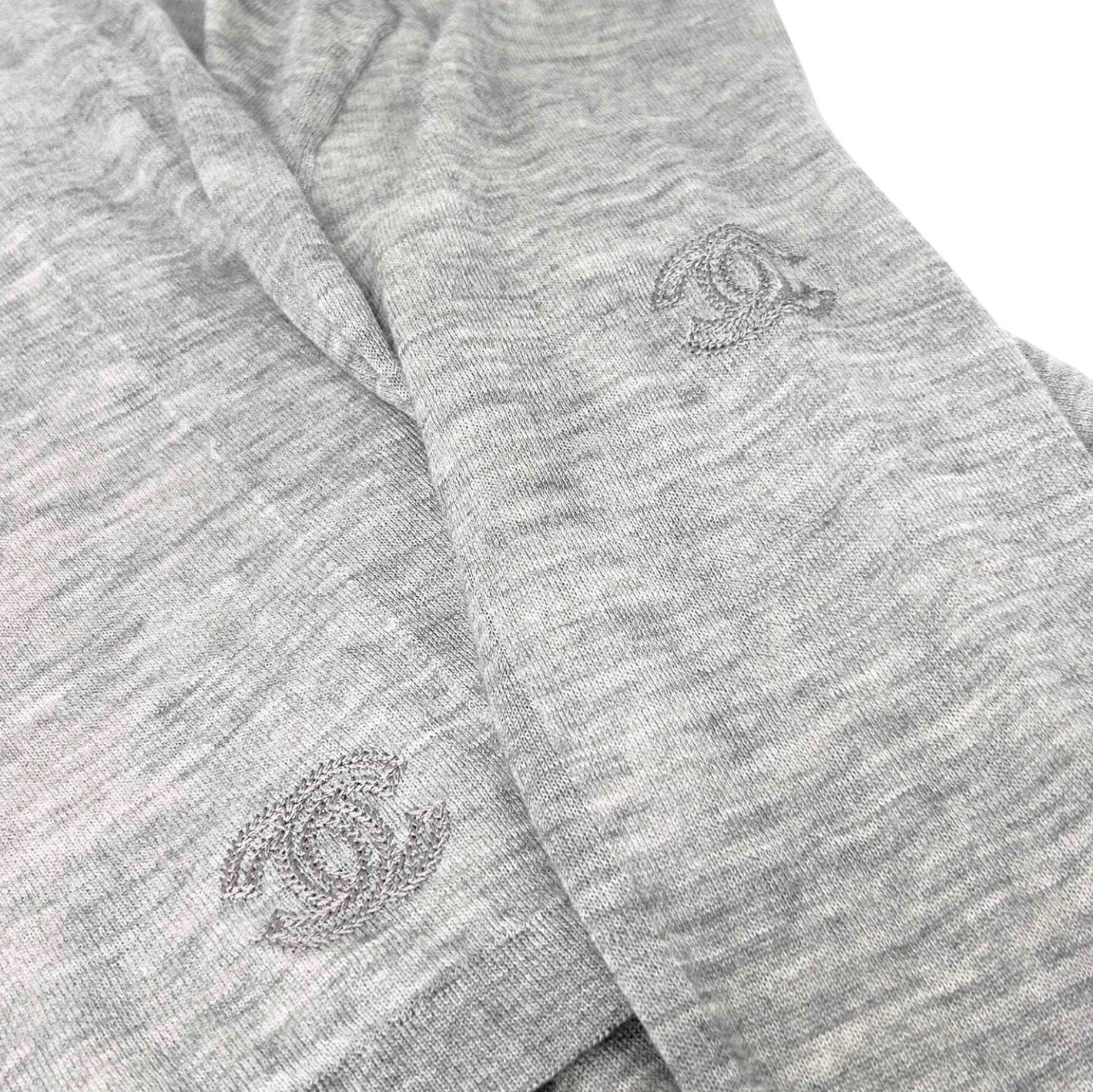 CHANEL Vintage 2012 CC Logo Cardigan Tank Top Set #34 Gray Cashmere Stitch
