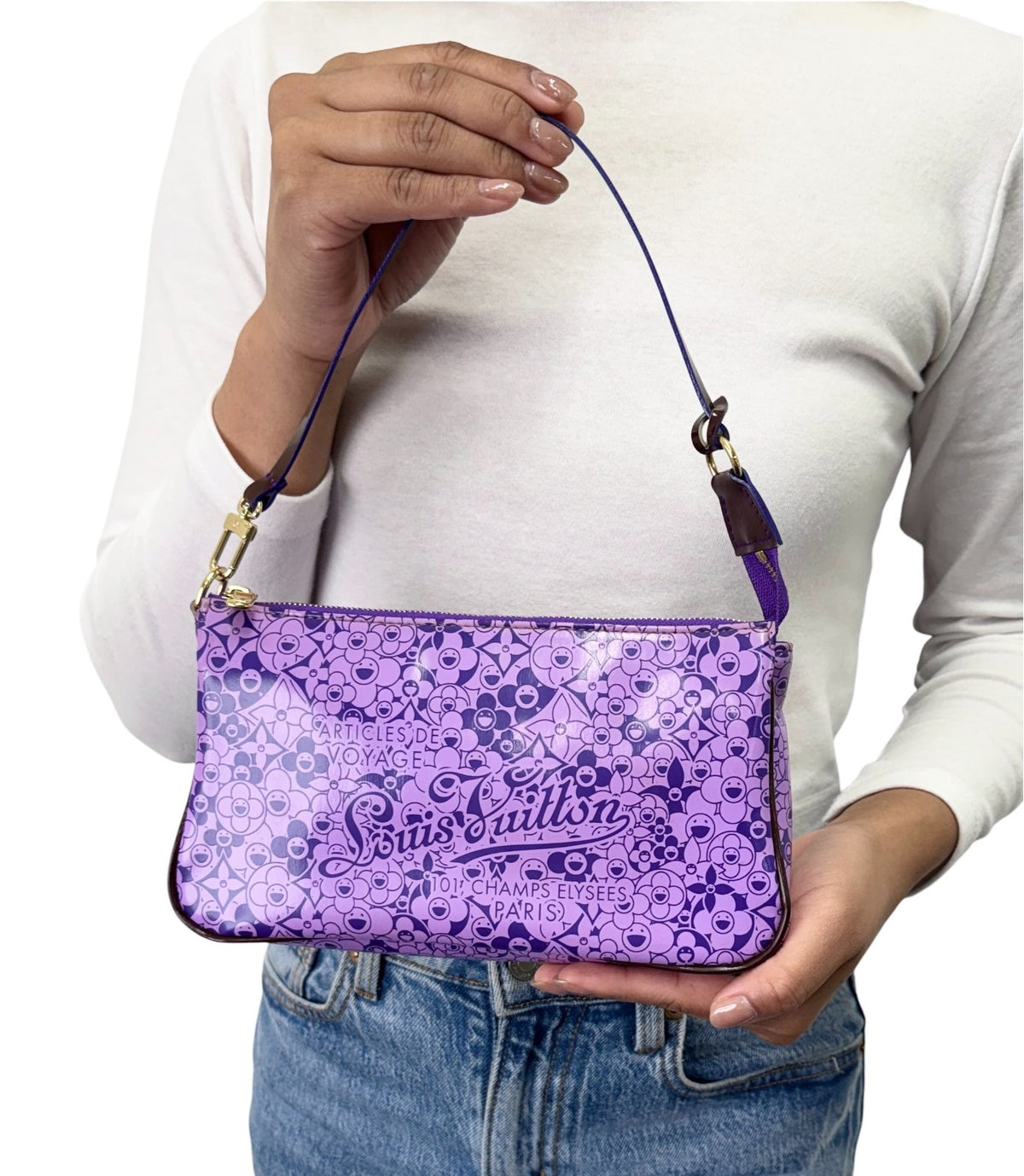 LOUIS VUITTON Vintage Takashi Murakami Cosmic Blossom Shoulder Bag 902844