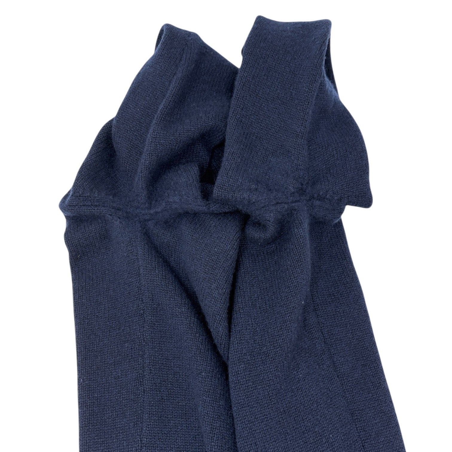 CHANEL Vintage P44576 CC Mark Logo Cashmere Knit Sweater Top #36 Dark Blue Navy