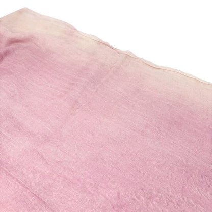 CHANEL Vintage CC Logo Cashmere Scarf Shawl Wrap Gradation Pink Cream