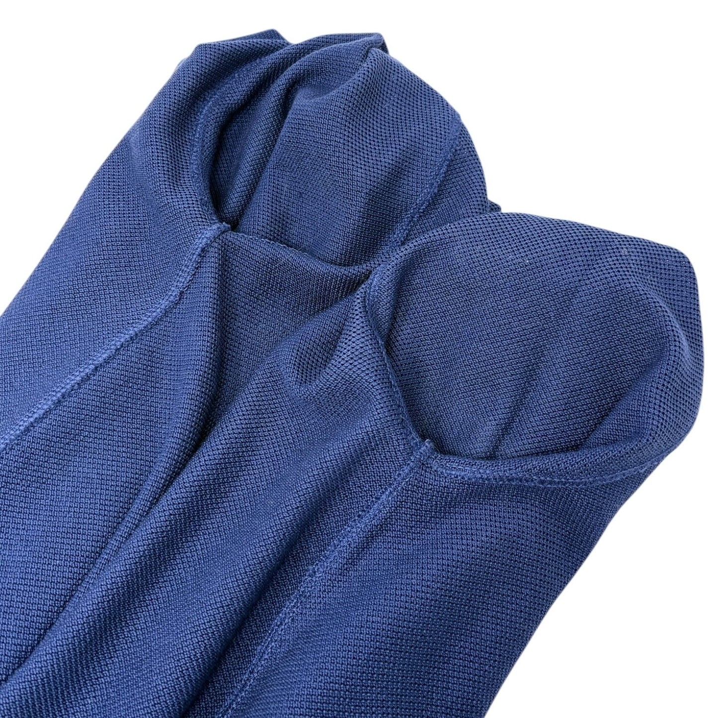 CHANEL Sport Vintage 06P CC Tennis Cardigan Knit Top #34 Blue Cotton Snap Button