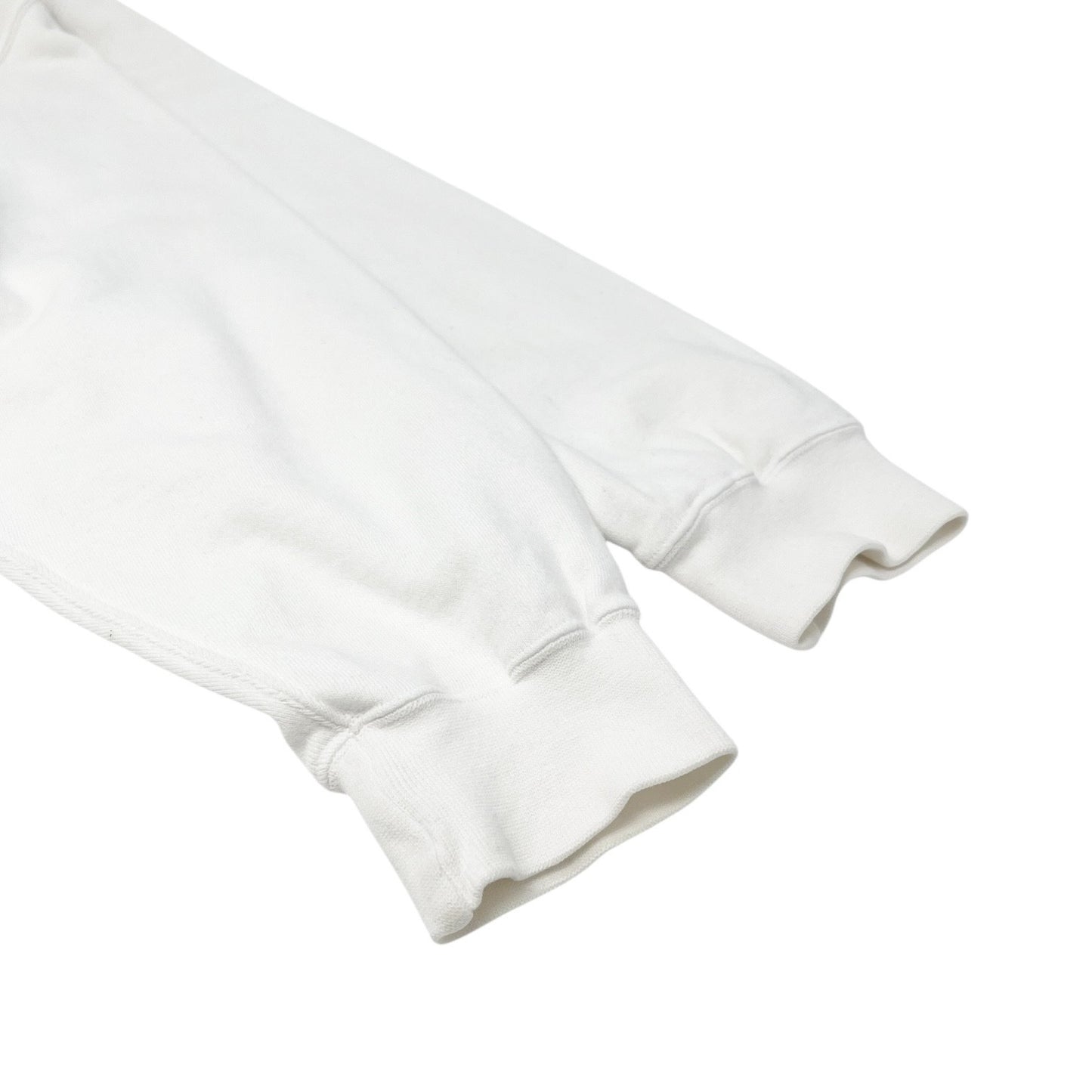 Yves Saint Laurent Vintage YSL Logo Sweatshirt Top #M White Cotton Long Sleeve