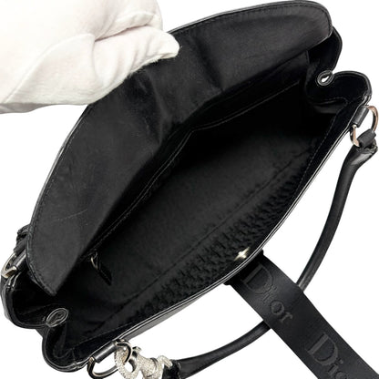 Christian Dior Vintage 2003 Hardcore Shoulder Bag Black Rhinestone 902384