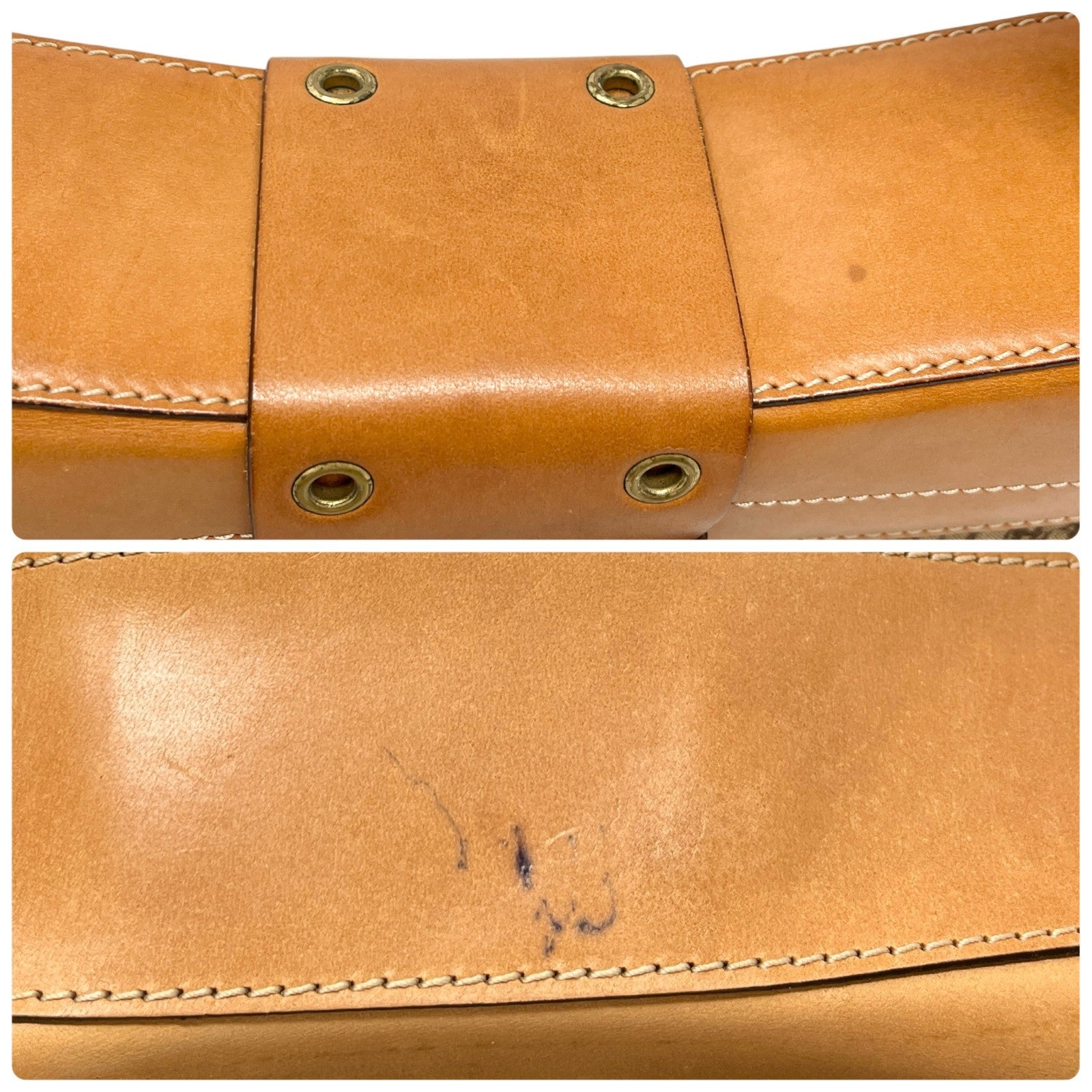 Christian Dior Vintage Trotter Monogram Street Chic Columbus Shoulder Bag Beige