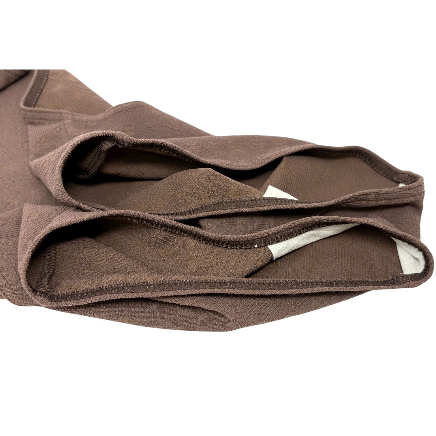 LOUIS VUITTON Vintage LV Logo Monogram Swimsuit Swimwear #36 Brown Gold Nylon