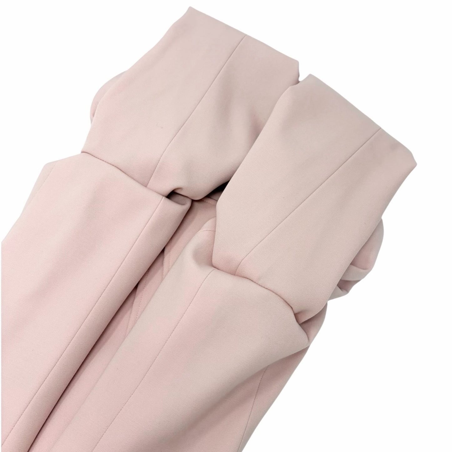 CHANEL Vintage 97P CC Logo Button Blazer Long Coat Jacket #40 Pink Wool