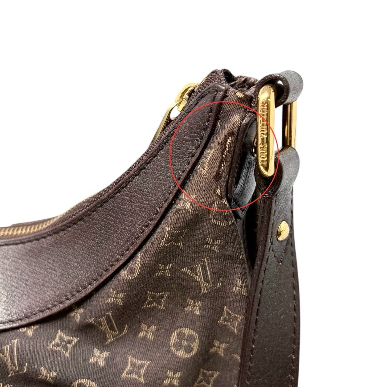 LOUIS VUITTON Vintage Monogram Rhapsody Crossbody Bag Brown Gold Canvas Leather