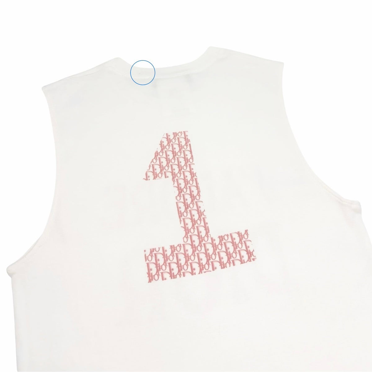 Christian Dior Vintage 2004 J'ADORE Logo Trotter Tank Top #38 White Pink 902365