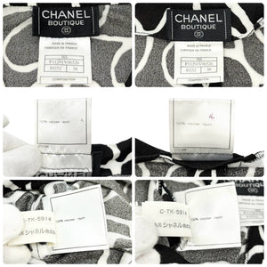 CHANEL Vintage 98S CC Logo Top Pants Set Suits #38 Black Viscose Rank AB