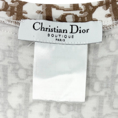 Christian Dior Vintage 2005 Trotter Monogram T-shirt #36 Ribbon Beige 902555